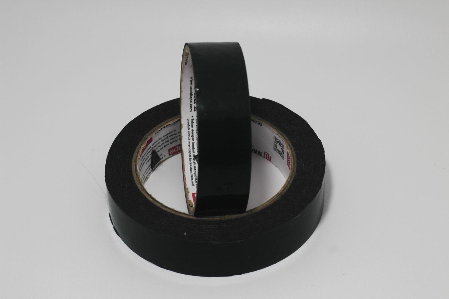 Double-sided tape isolated on white background photo