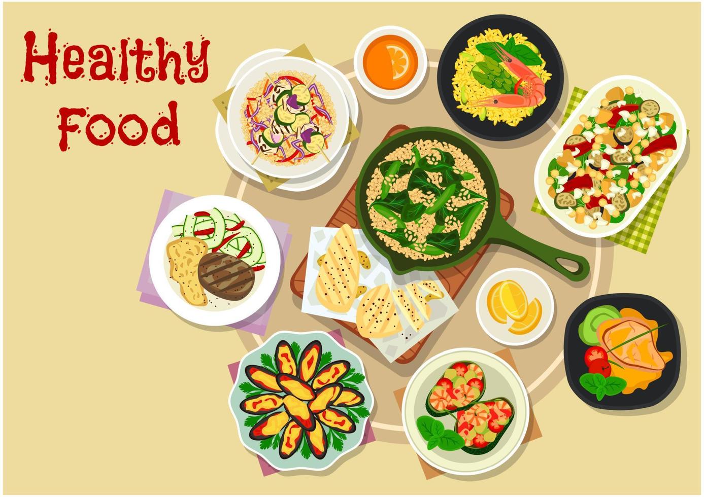 Appetizing meal icon for lunch menu design vector
