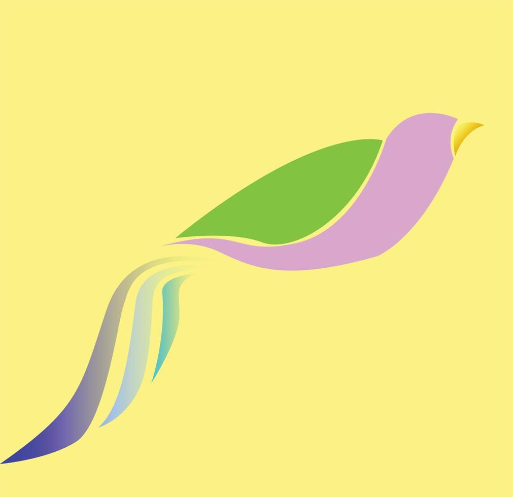 Abstract bird flat vector image