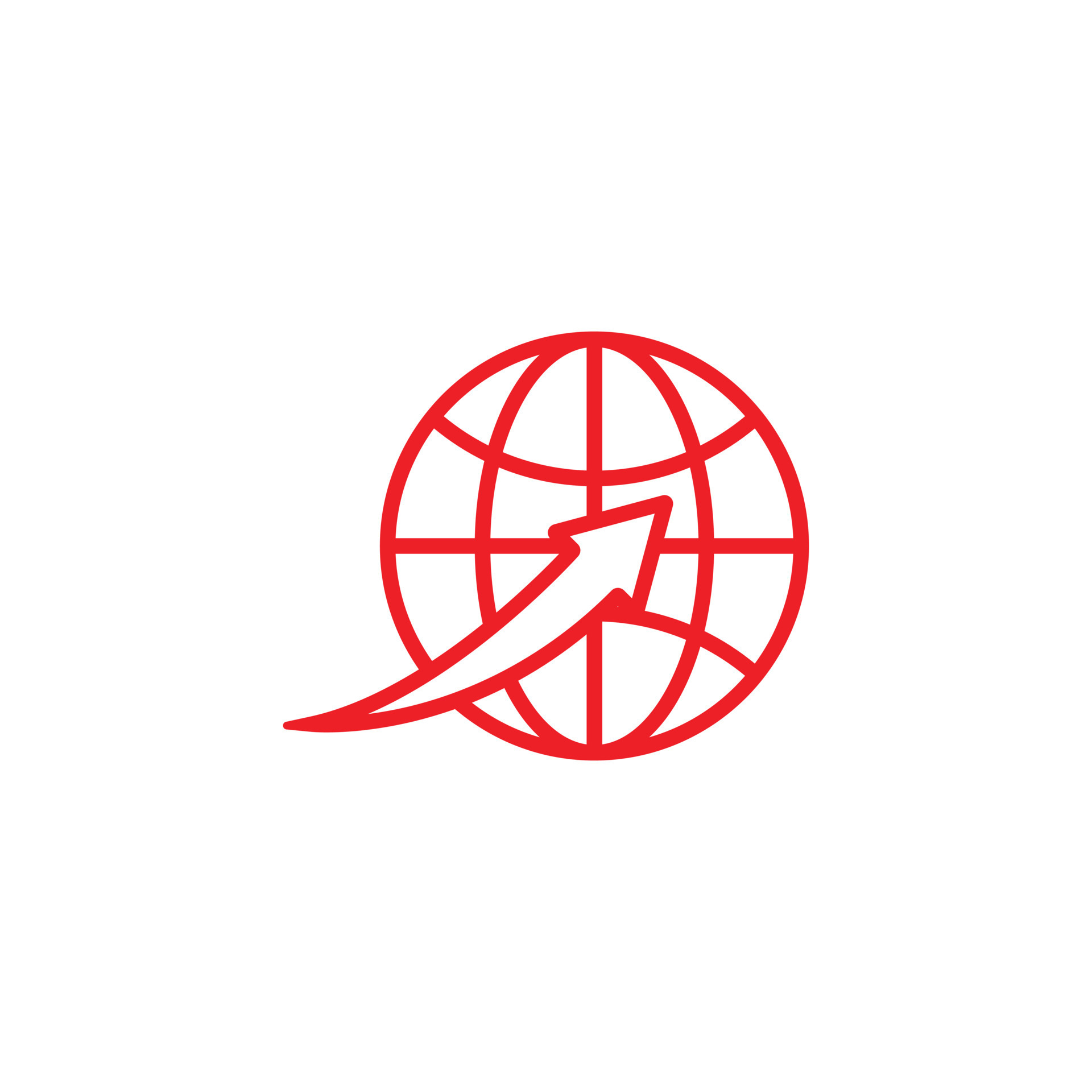 eps10 red vector internet or go to web with arrow line art icon