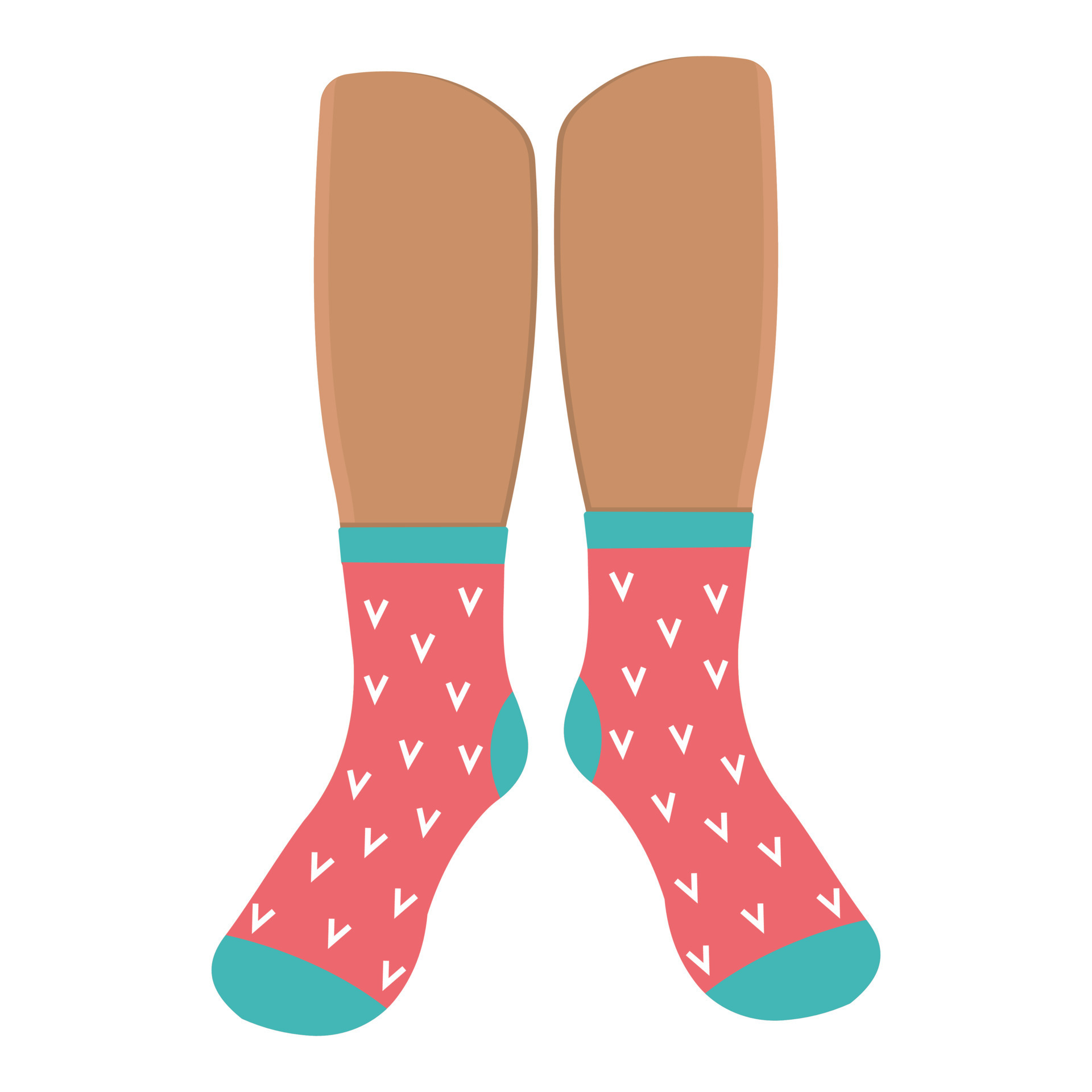 Colored socks on feet, color vector isolated cartoonstyle illustration 11777755 Vector Art at