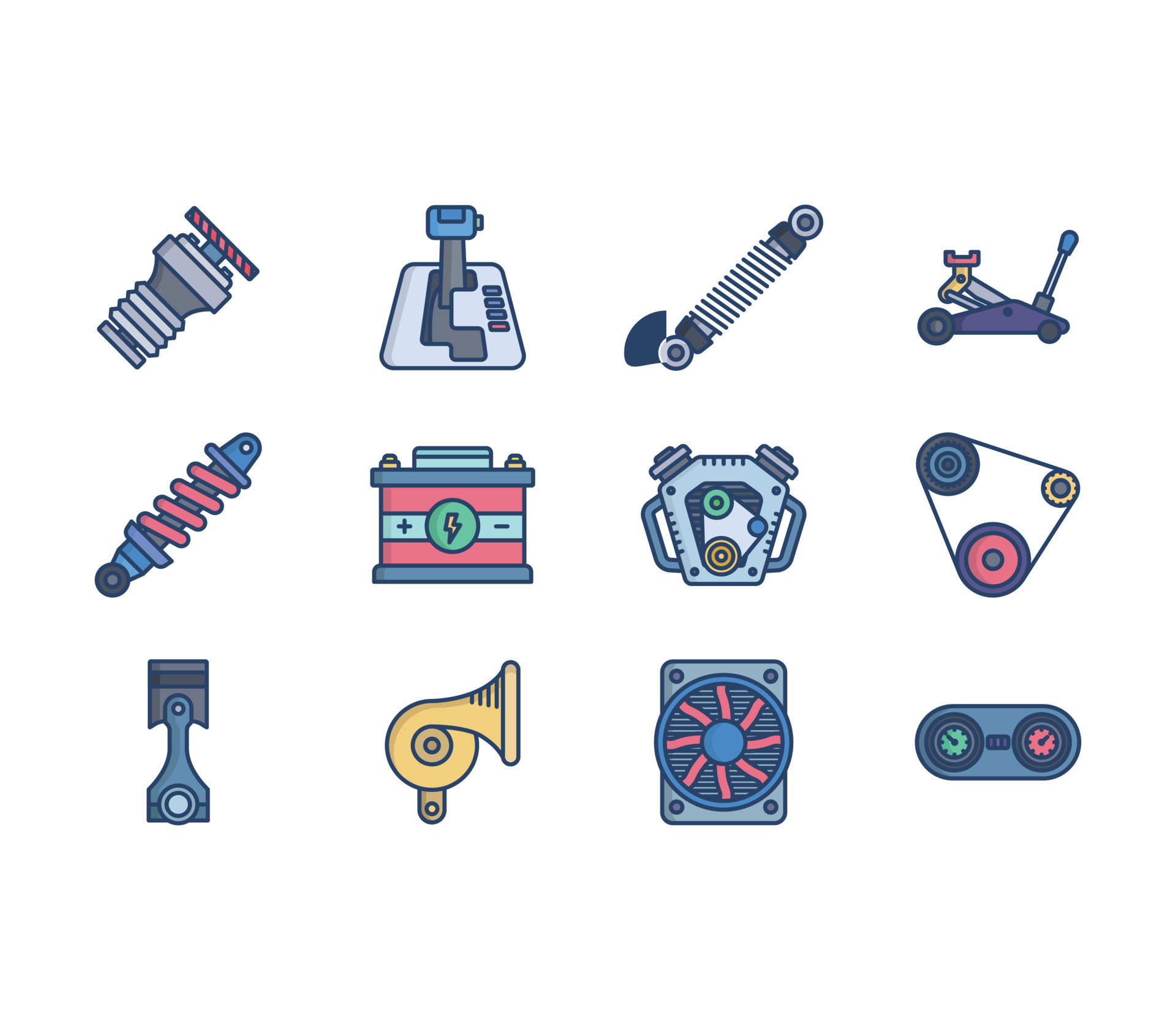 cat-equipment-and-mechanical-parts-set-11778006-vector-art-at-vecteezy