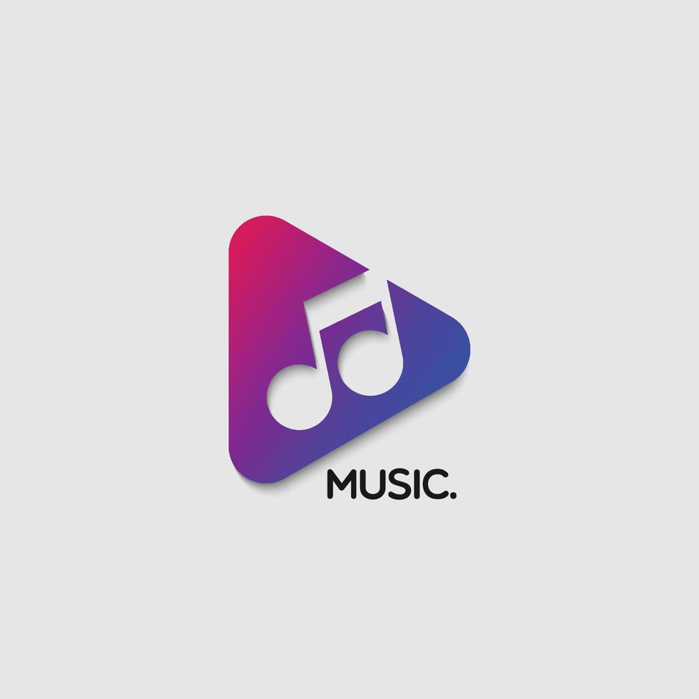 vector de icono de logotipo de música