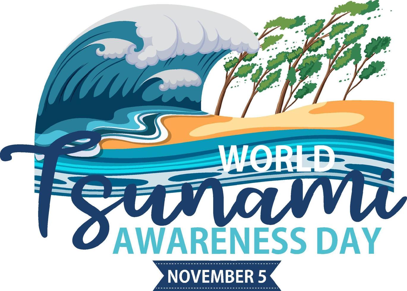 día mundial de la concienciación sobre el tsunami vector