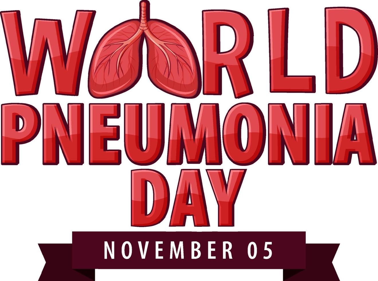 World Pneumonia Day Banner Design vector