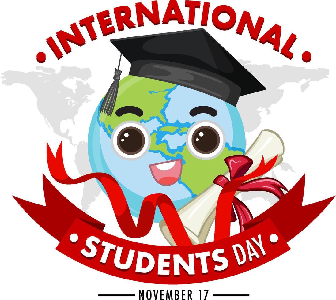 International Student Day Banner Design vector