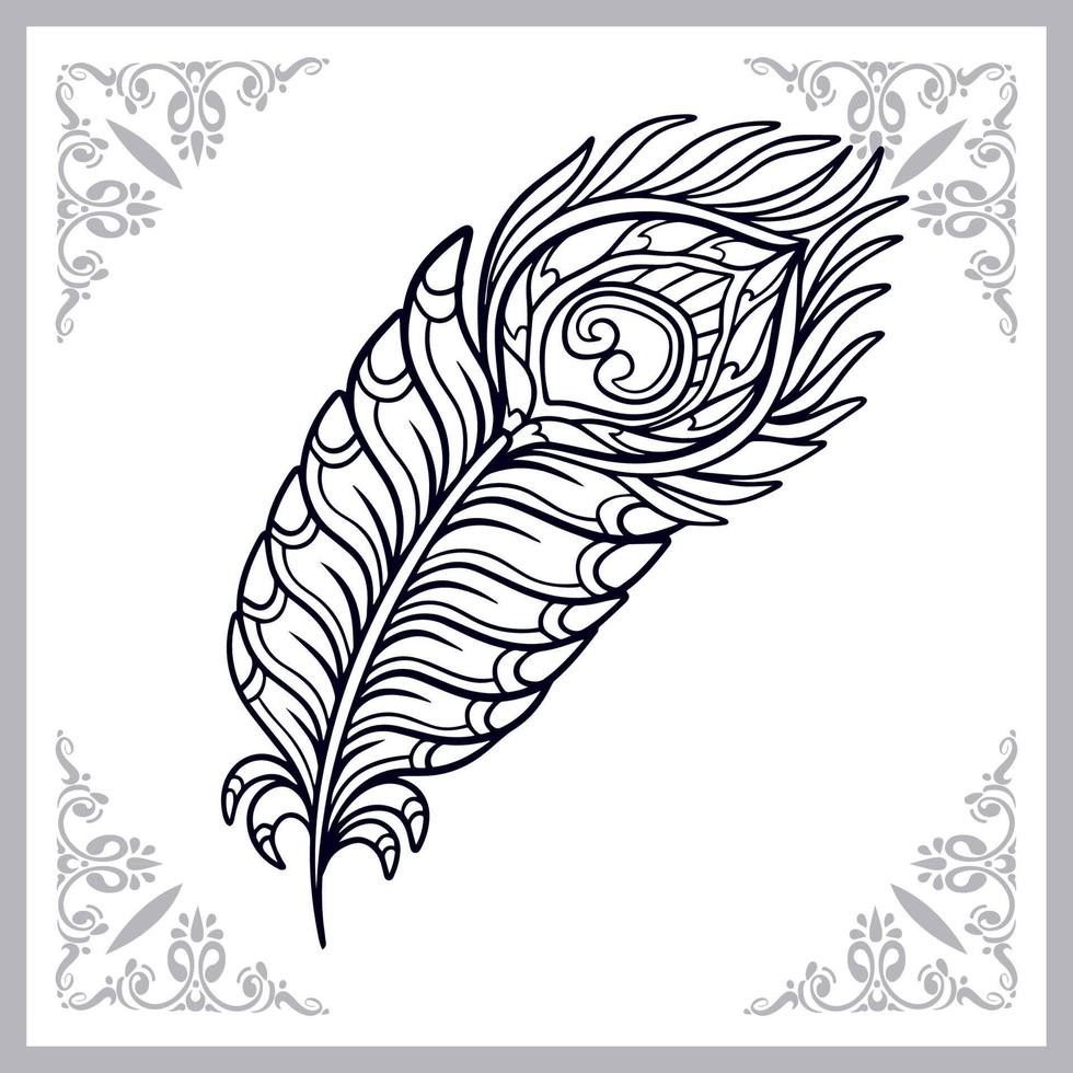 Peacock bird mandala arts isolated on white background vector