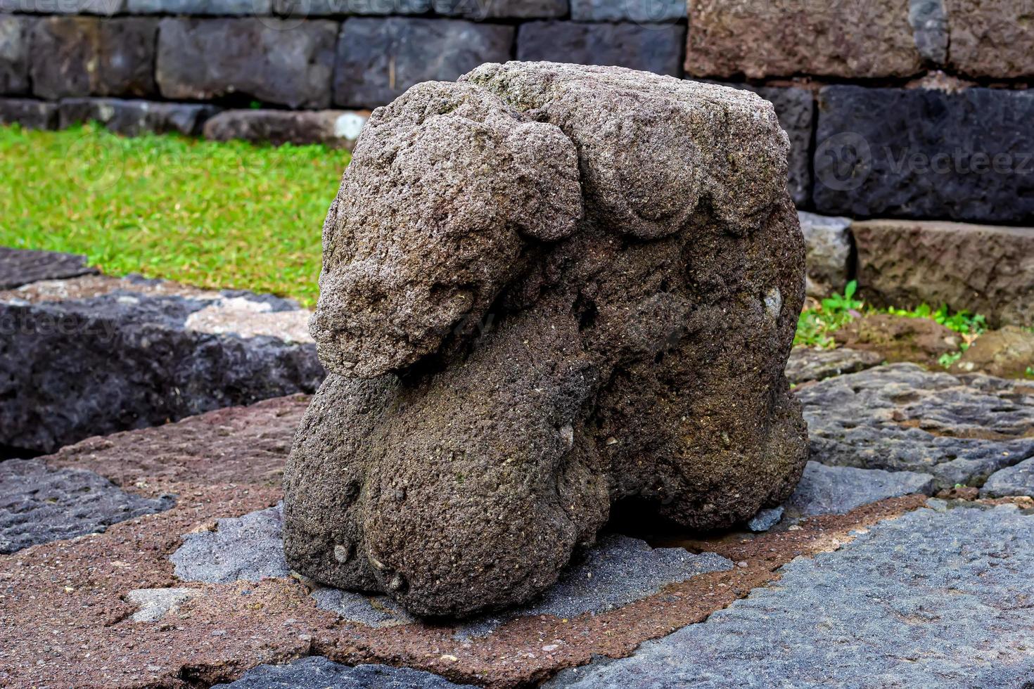 SCULPTURES - Reliefs of historical relics around the western slopes of Mount Lawu, estimated to have been built around the 14th-15th century AD. photo