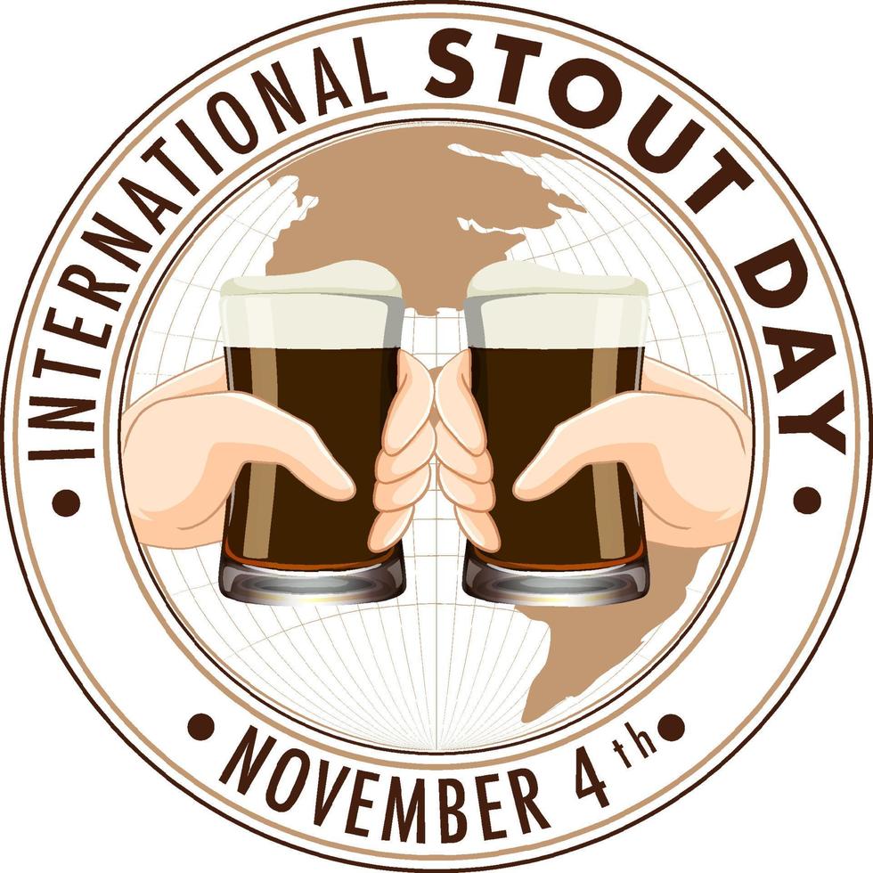 International Stout Day Banner Design vector