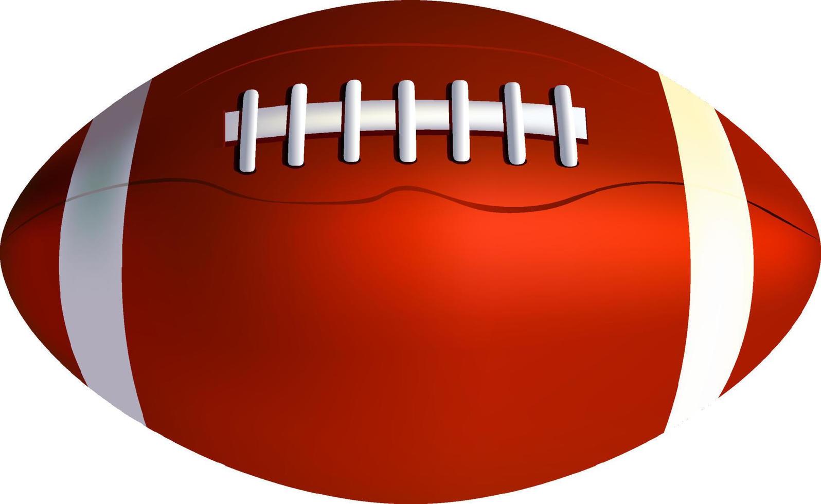 3D Rugby Ball Isolated vector