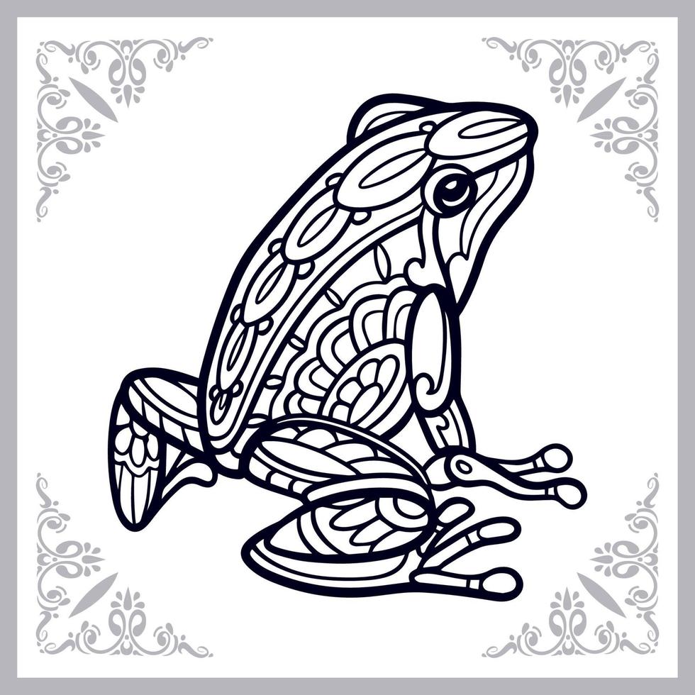 Frog mandala arts isolated on white background vector