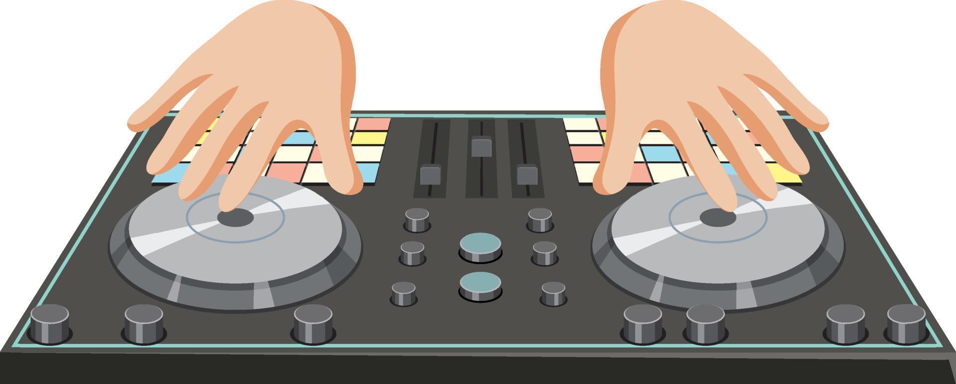 icono de controlador de dj de música sobre fondo blanco vector