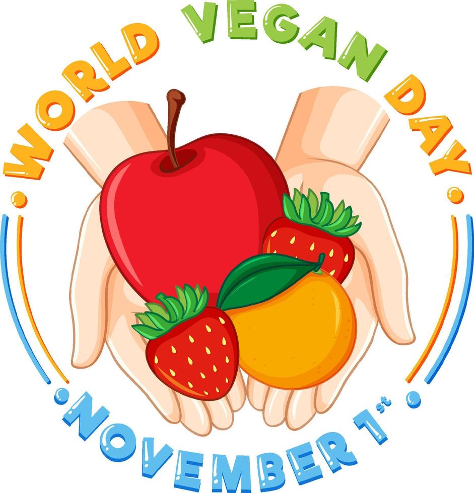 World Vegan Day Banner Design vector