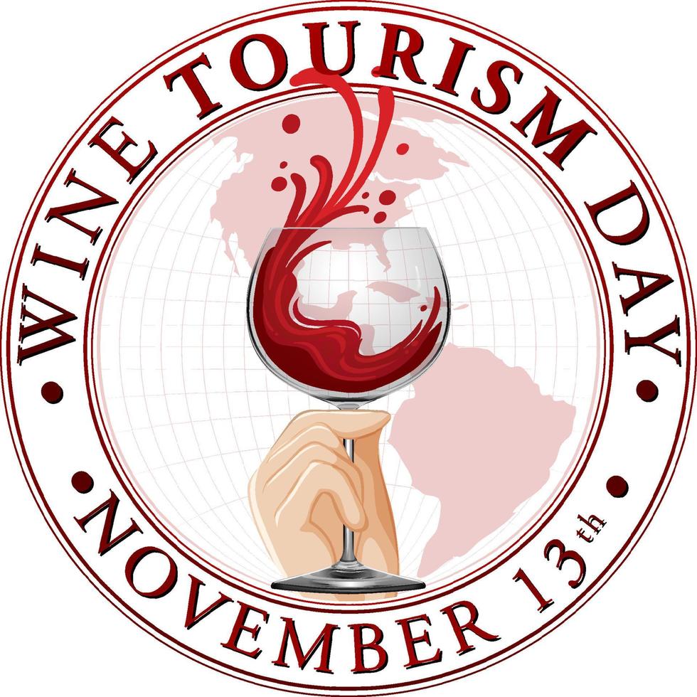 Wine Tourism Day Poster Template vector