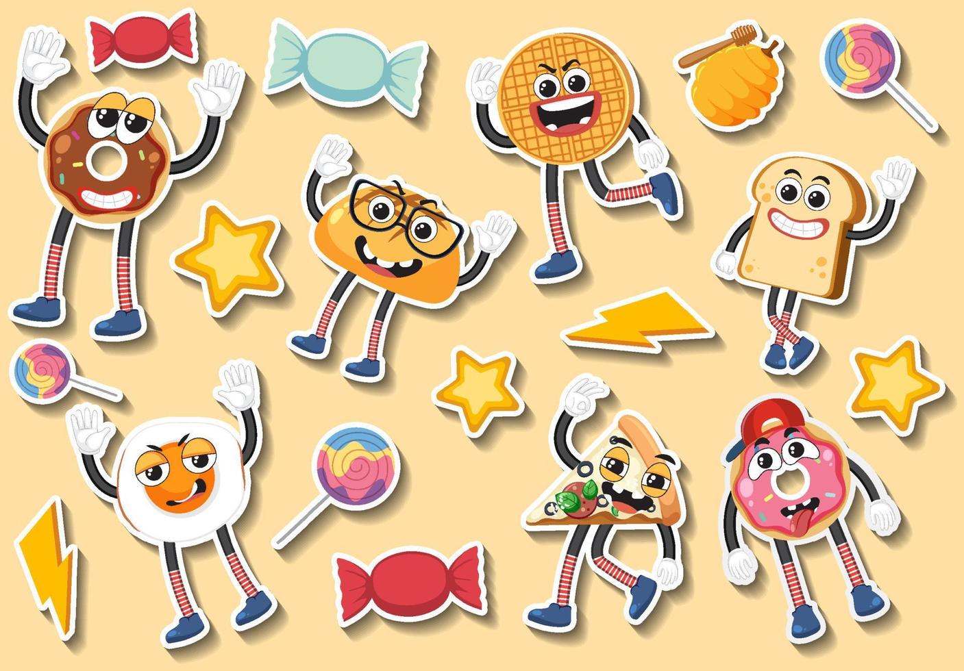 Food and dessert cartoon seamless pattern vector
