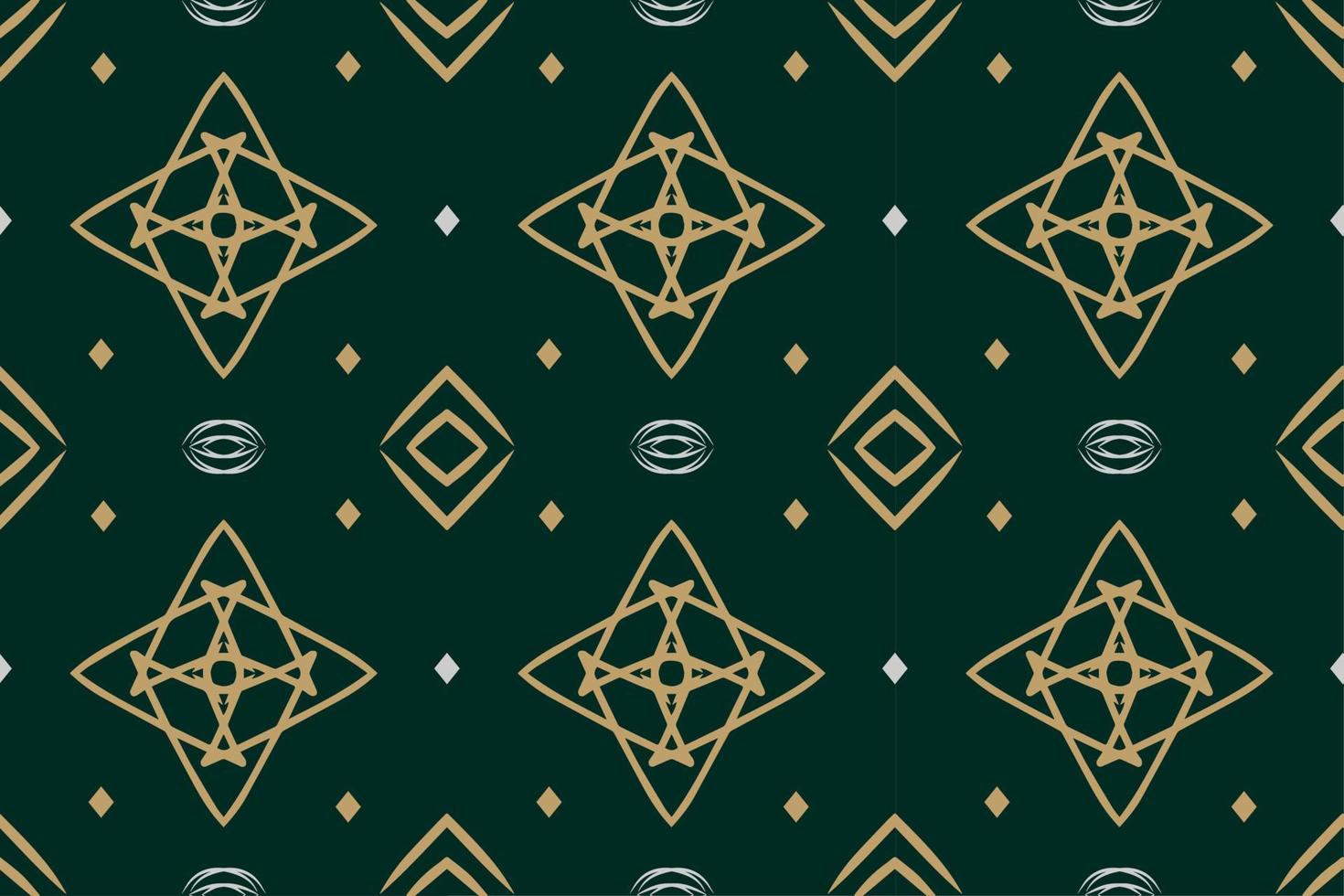 Elegant Geometric Seamless Pattern with Tribal Shape. Designed in Ikat, Boho, Aztec, Folk, Motif, Luxury Arabic Style. Ideal for Fabric Garment, Ceramics, Wallpaper. Vector Illustration.