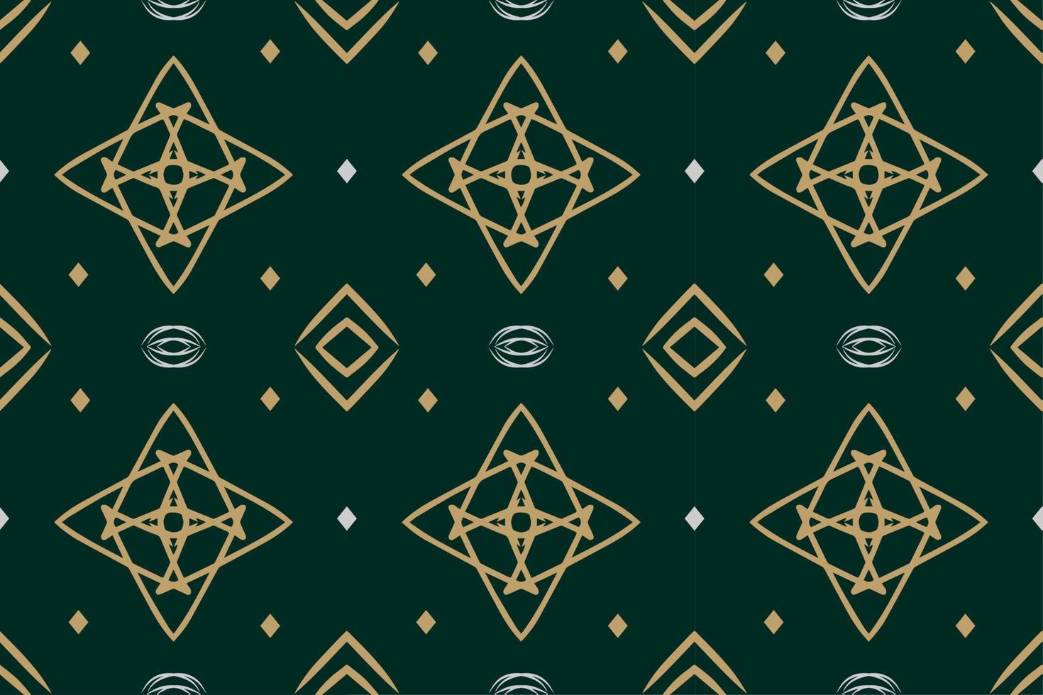 elegante patrón geométrico sin costuras con forma tribal. diseñado en ikat, boho, azteca, folk, motivo, estilo árabe de lujo. ideal para prendas de tela, cerámica, papel pintado. ilustración vectorial vector