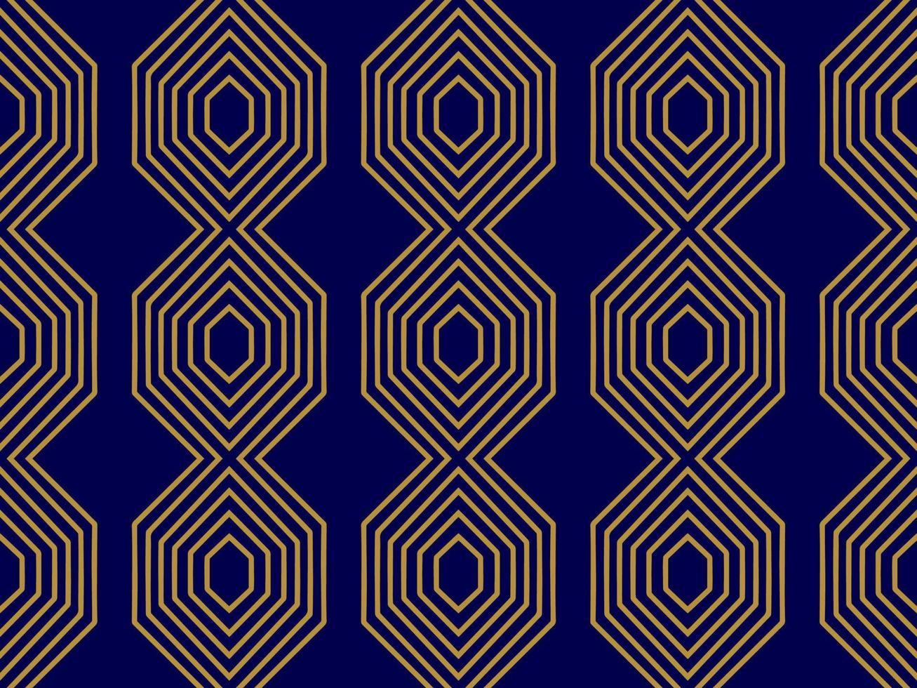 Elegant Geometric Seamless Pattern with Tribal Shape. Designed in Ikat, Boho, Aztec, Folk, Motif, Luxury Arabic Style. Ideal for Fabric Garment, Ceramics, Wallpaper. Vector Illustration.