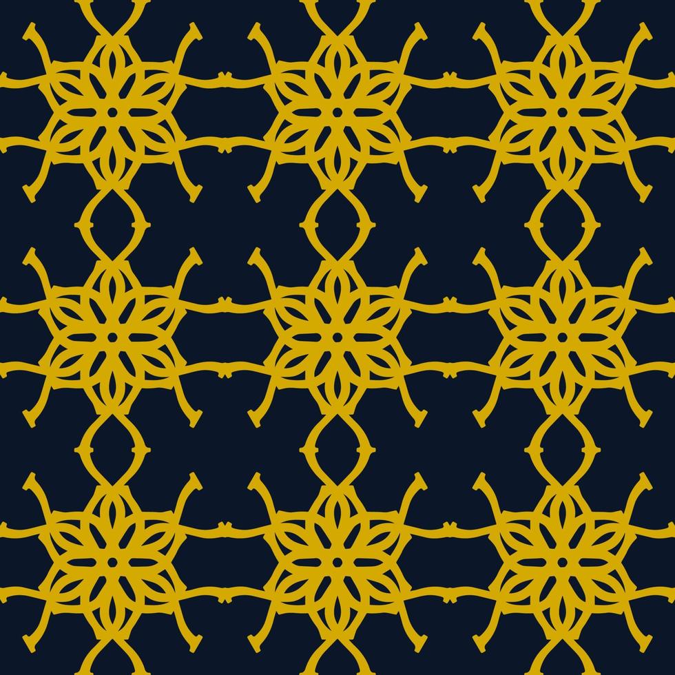 Abstract geometric seamless pattern. Floral grid background. Ornament texture with flower silhouettes, lattice, mesh, repeat tiles. vector