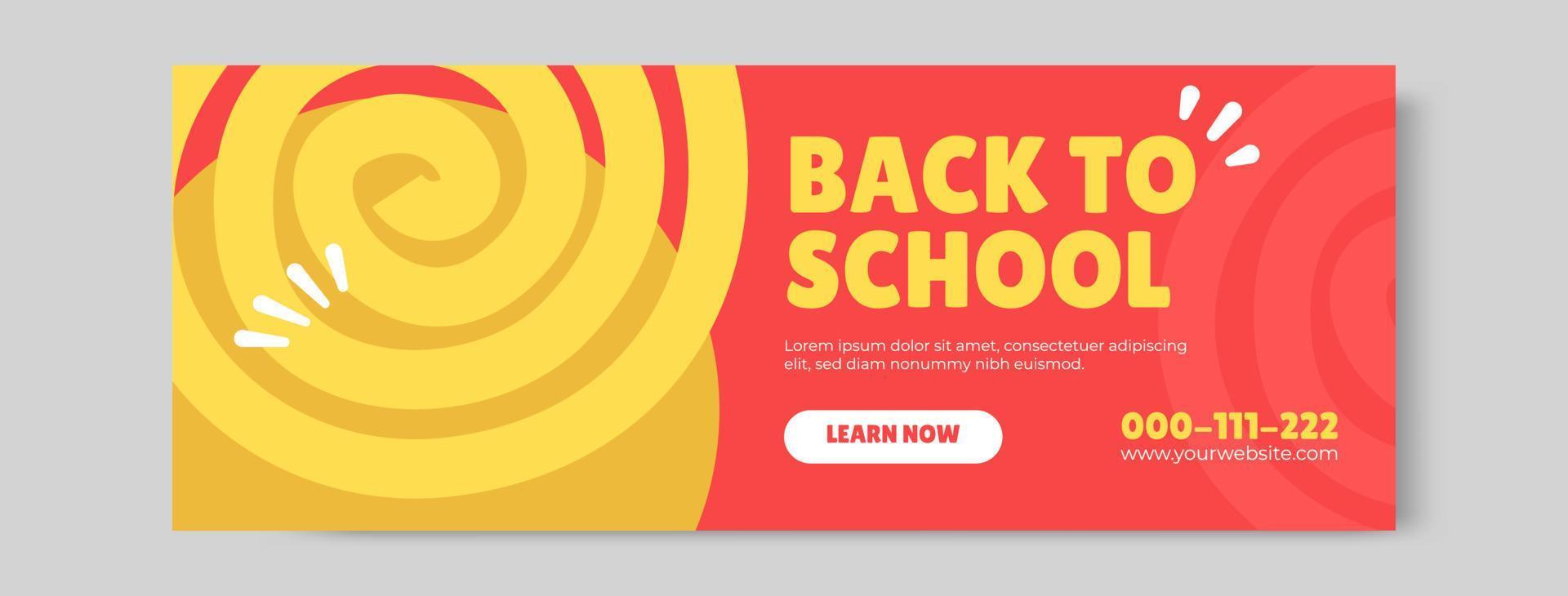 Back to School Social Media Post vector