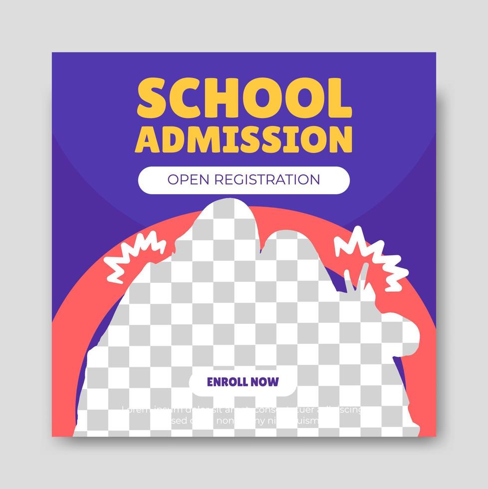 Back to School Social Media Post vector