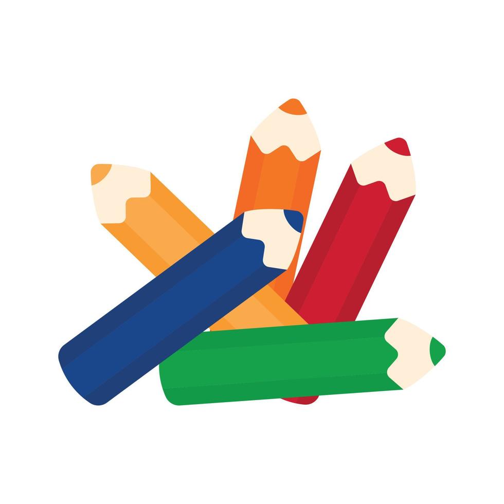 lápices de colores animados para vector de papelería escolar 11778970  Vector en Vecteezy
