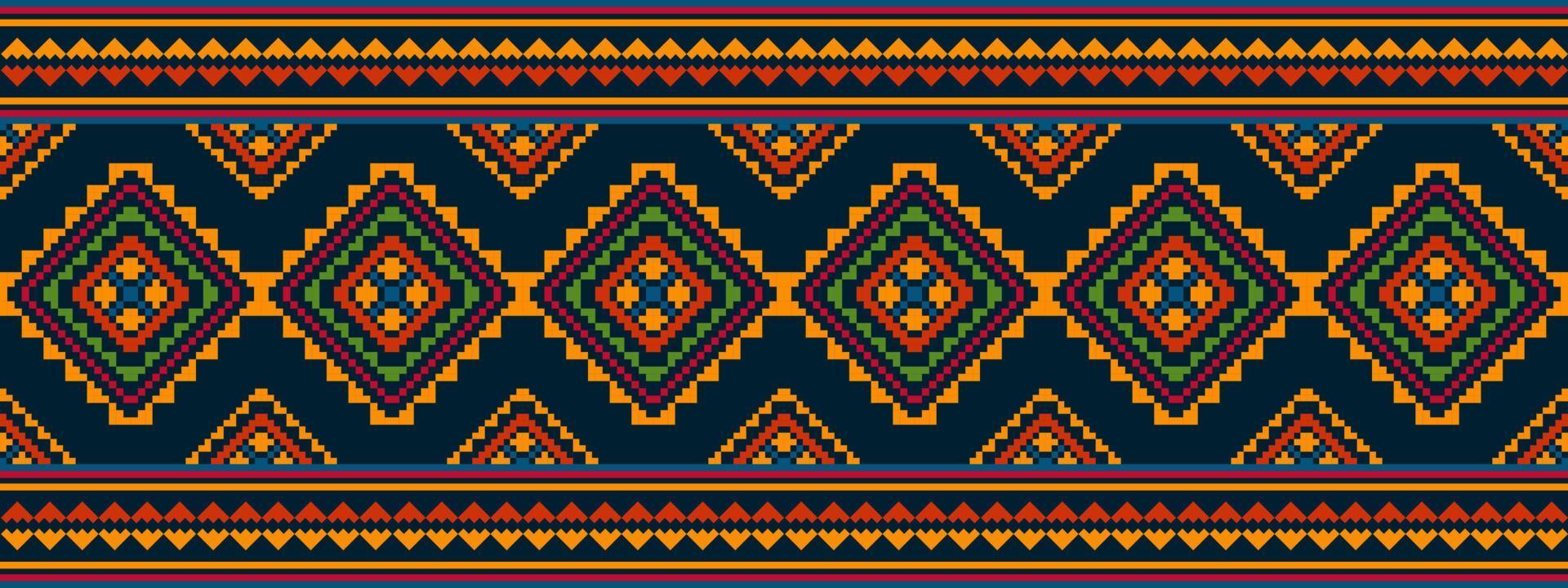Ikat ethnic seamless pattern home decoration design. Aztec fabric carpet boho mandalas textile decor wallpaper. Tribal native motif folk traditional embroidery vector illustrations background