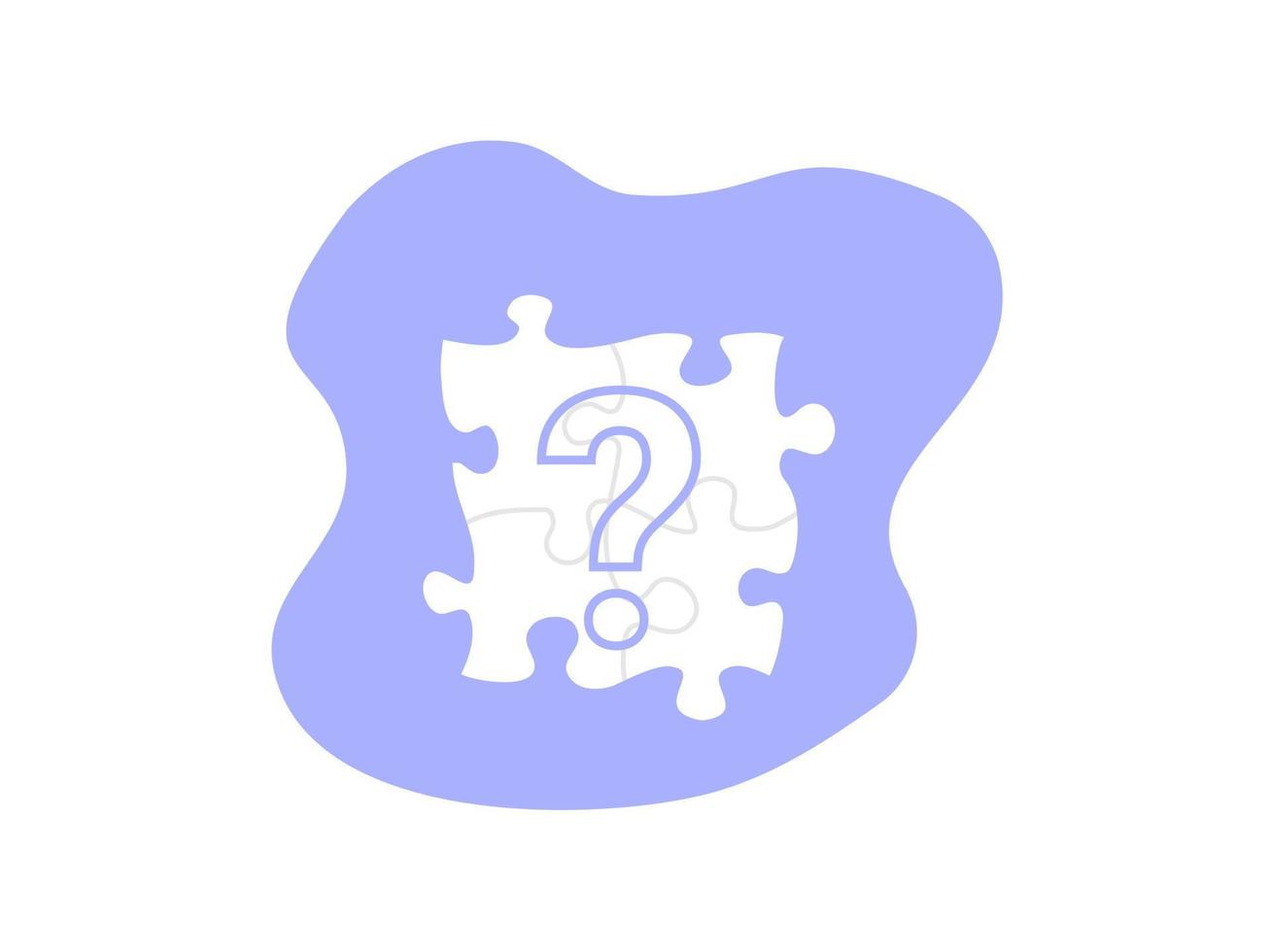 simple puzzle design question mark vector