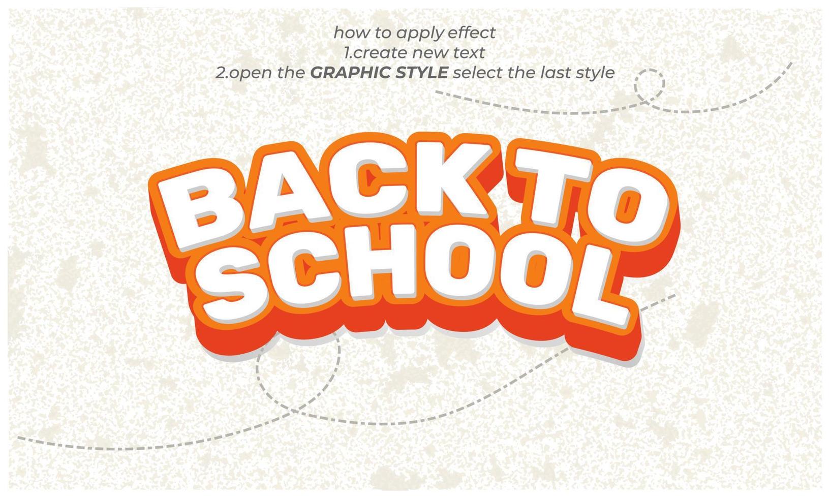 back to school text effect, typography, vector