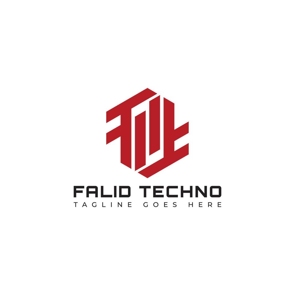 logotipo de letra inicial abstracta ft o tf en color rojo aislado en fondo blanco aplicado para el logotipo de tecnología de fabricación también adecuado para las marcas o empresas que tienen el nombre inicial tf o ft. vector