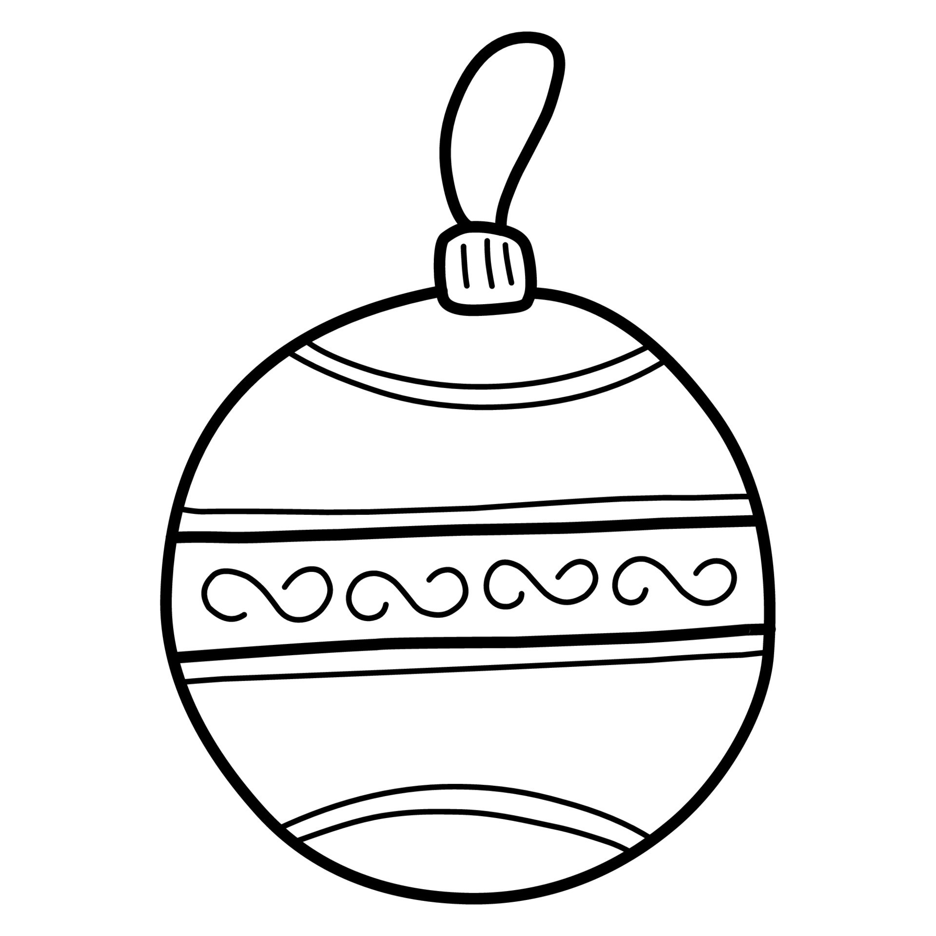 Christmas Tree decoration. Christmas-tree ball. Doodle ...