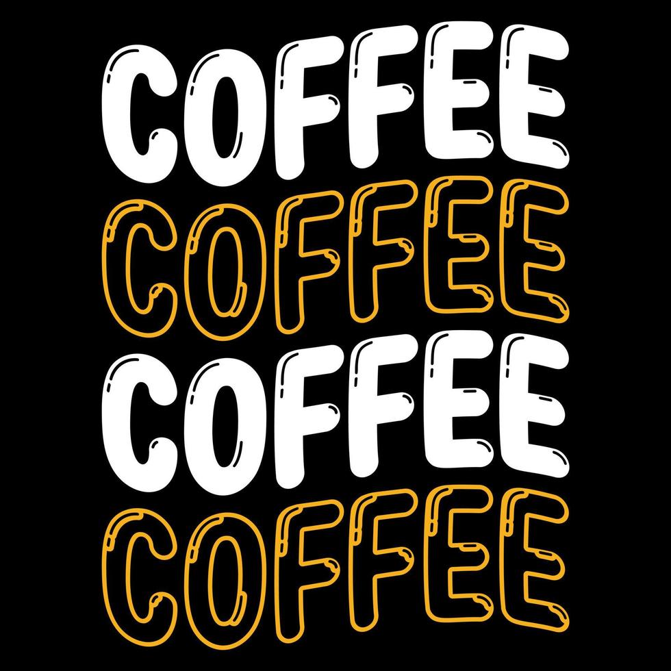 diseño de camiseta de café, nueva cita inspiradora de café, toma una camiseta de café vector