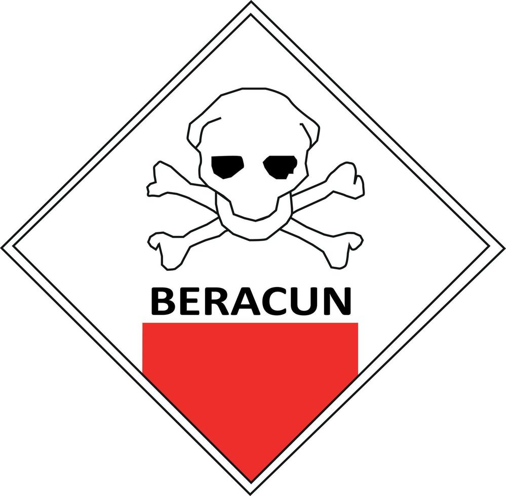 hazardous waste sign vector design