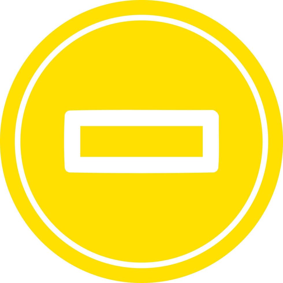 subtraction symbol circular icon vector