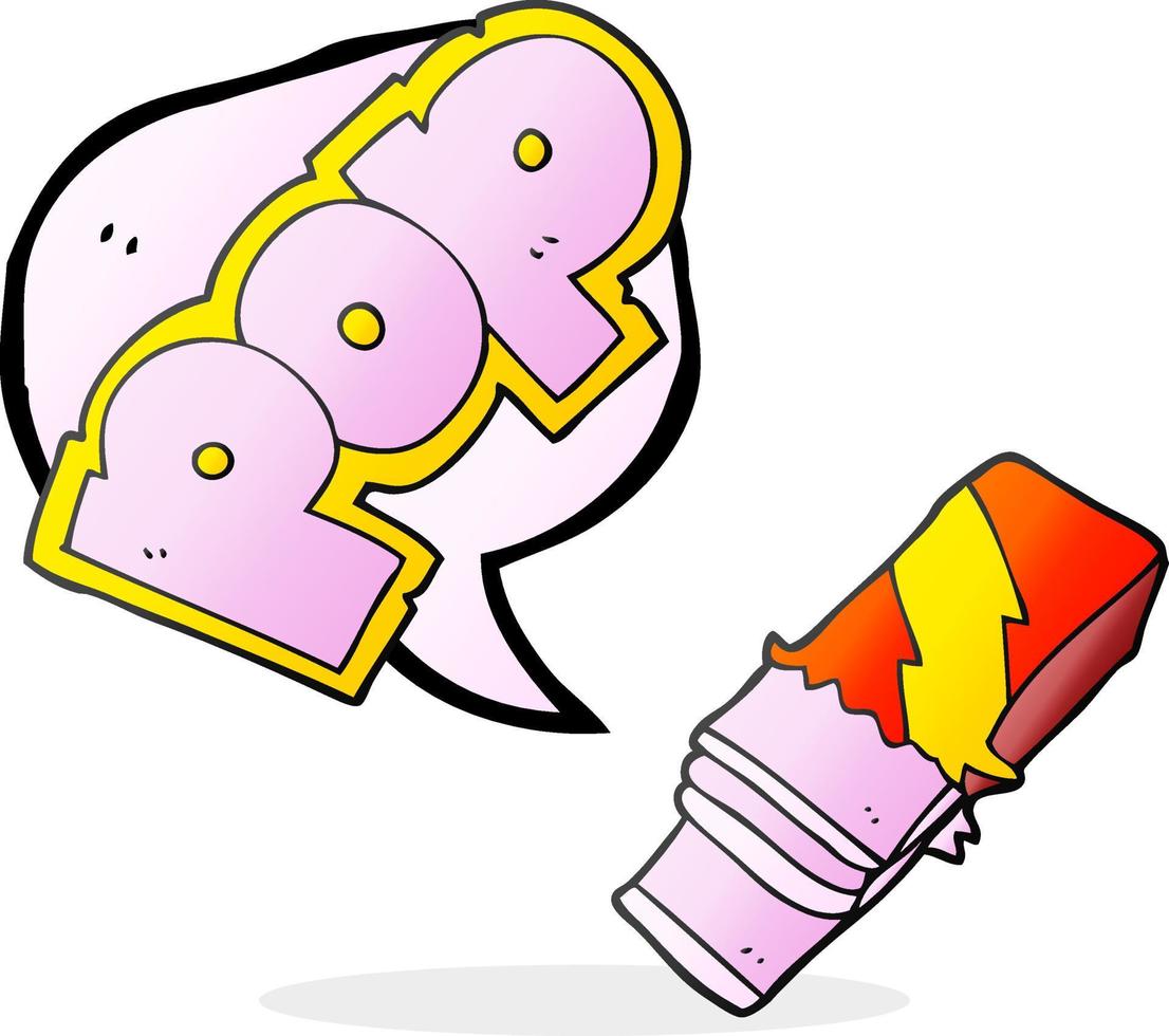 freehand drawn speech bubble cartoon bubble gum vector