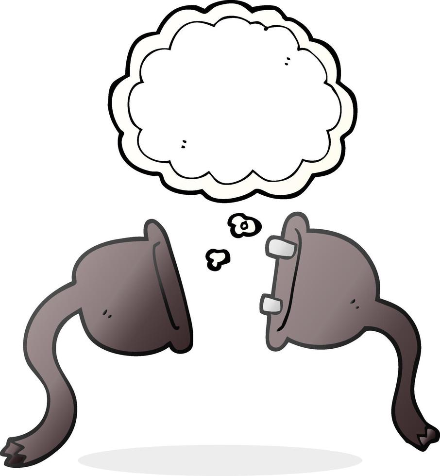 freehand drawn thought bubble cartoon electrical plugs vector