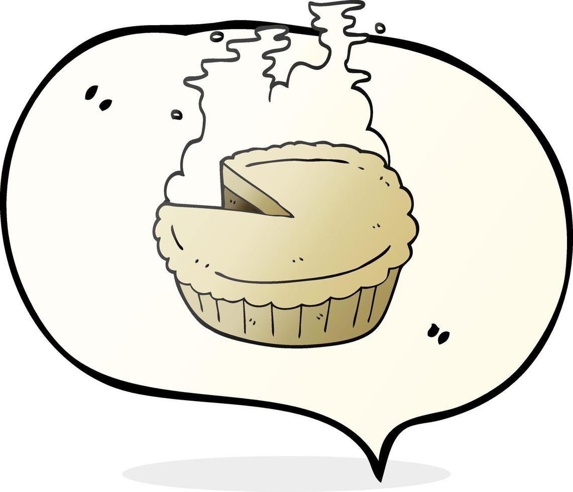 freehand drawn speech bubble cartoon pie vector