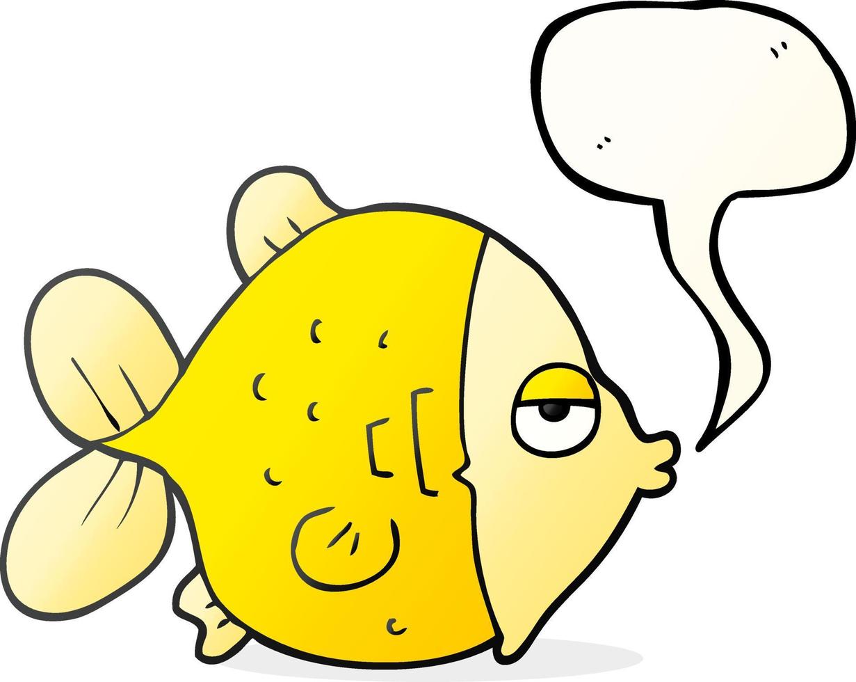 freehand drawn speech bubble cartoon funny fish 11780721 Vector Art at  Vecteezy