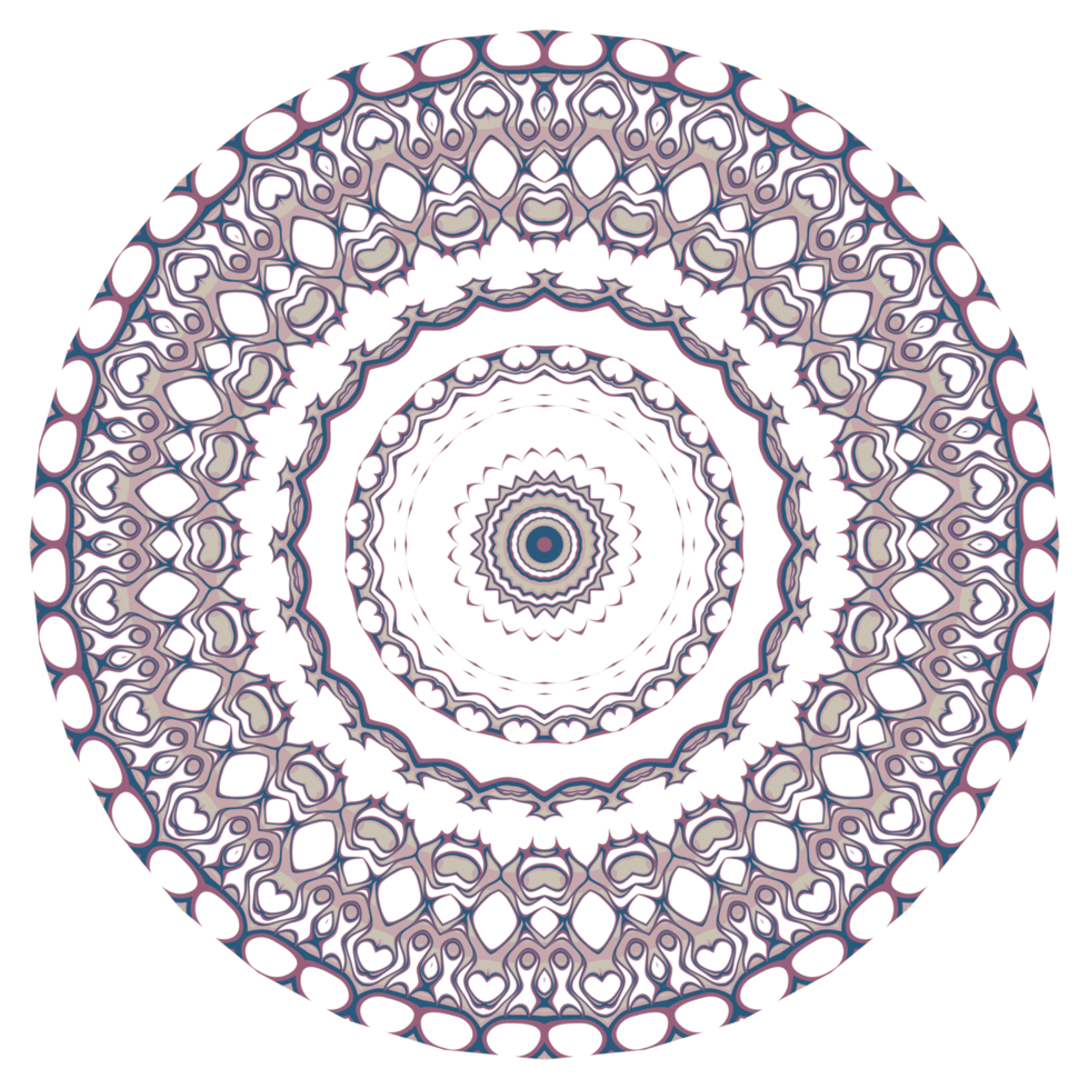 Circle floral pattern png