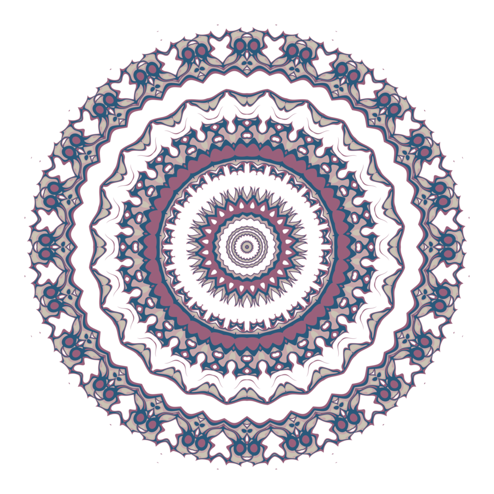 Circle floral pattern png
