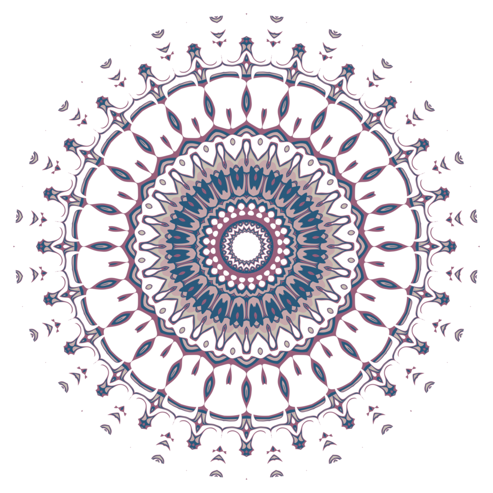 Circle floral pattern png