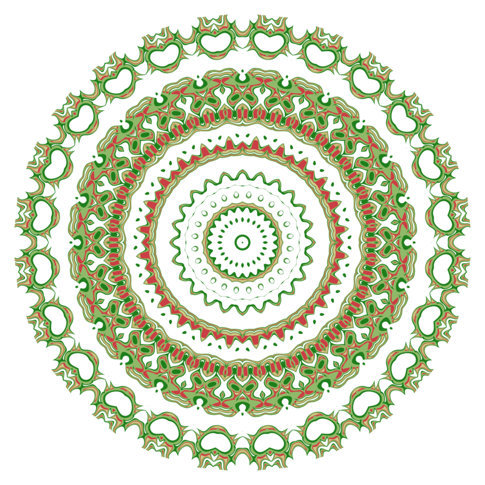 ilustración de mandala de flores png