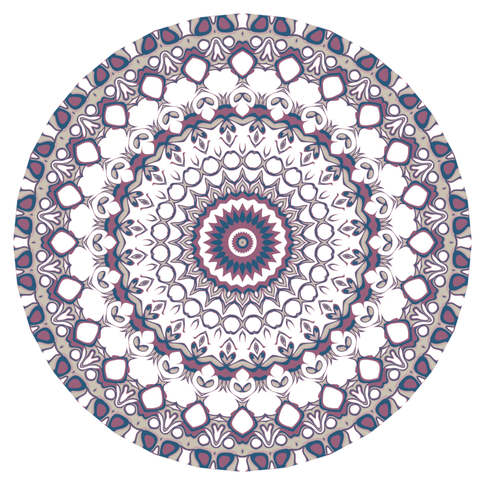 Circle floral pattern png