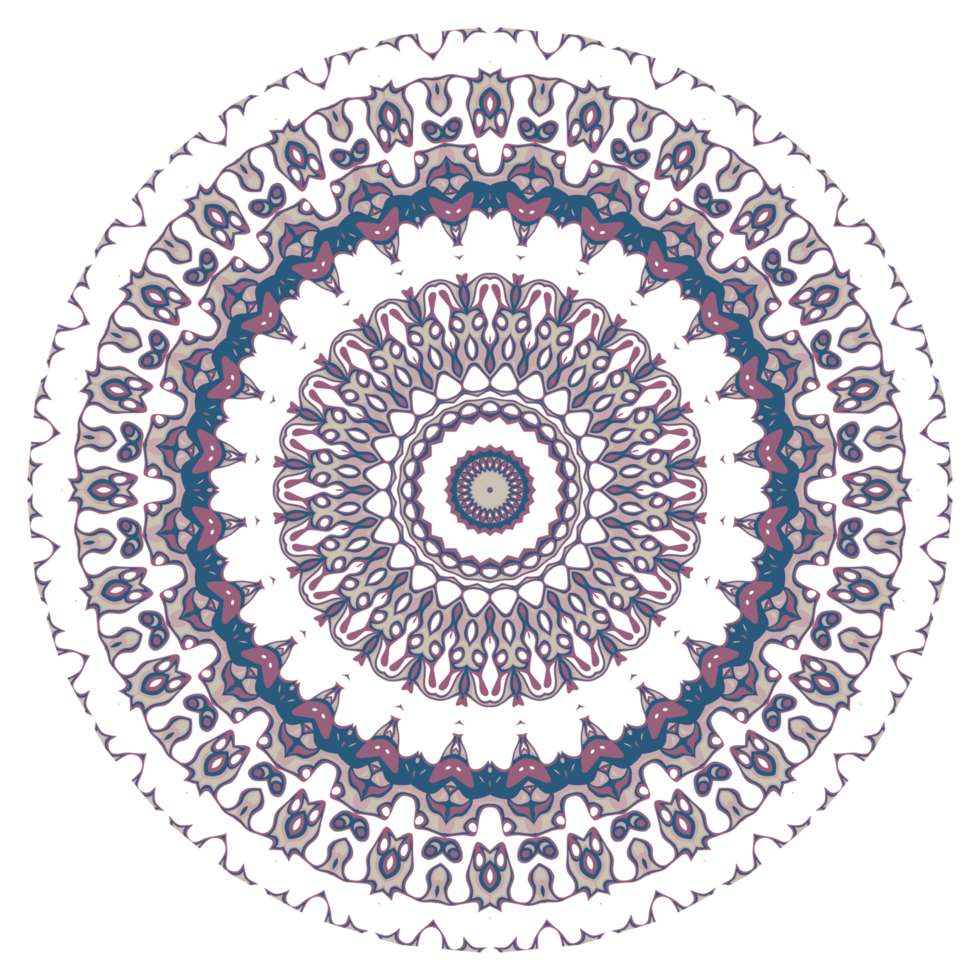 Circle floral pattern png