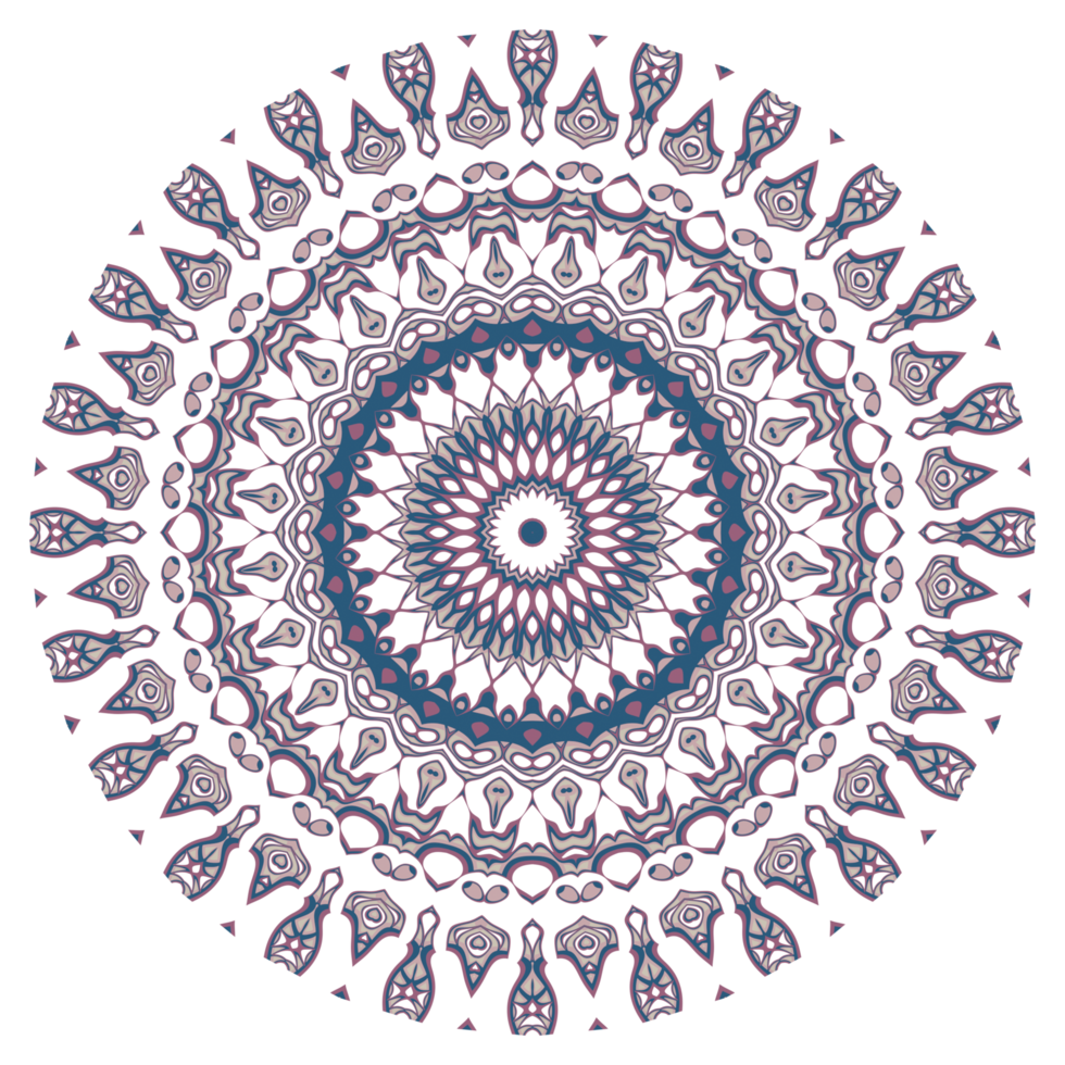 Circle floral pattern png