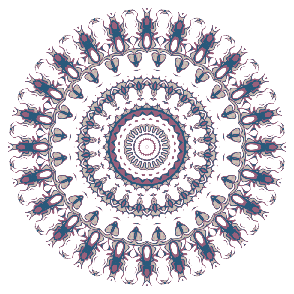 Circle floral pattern png