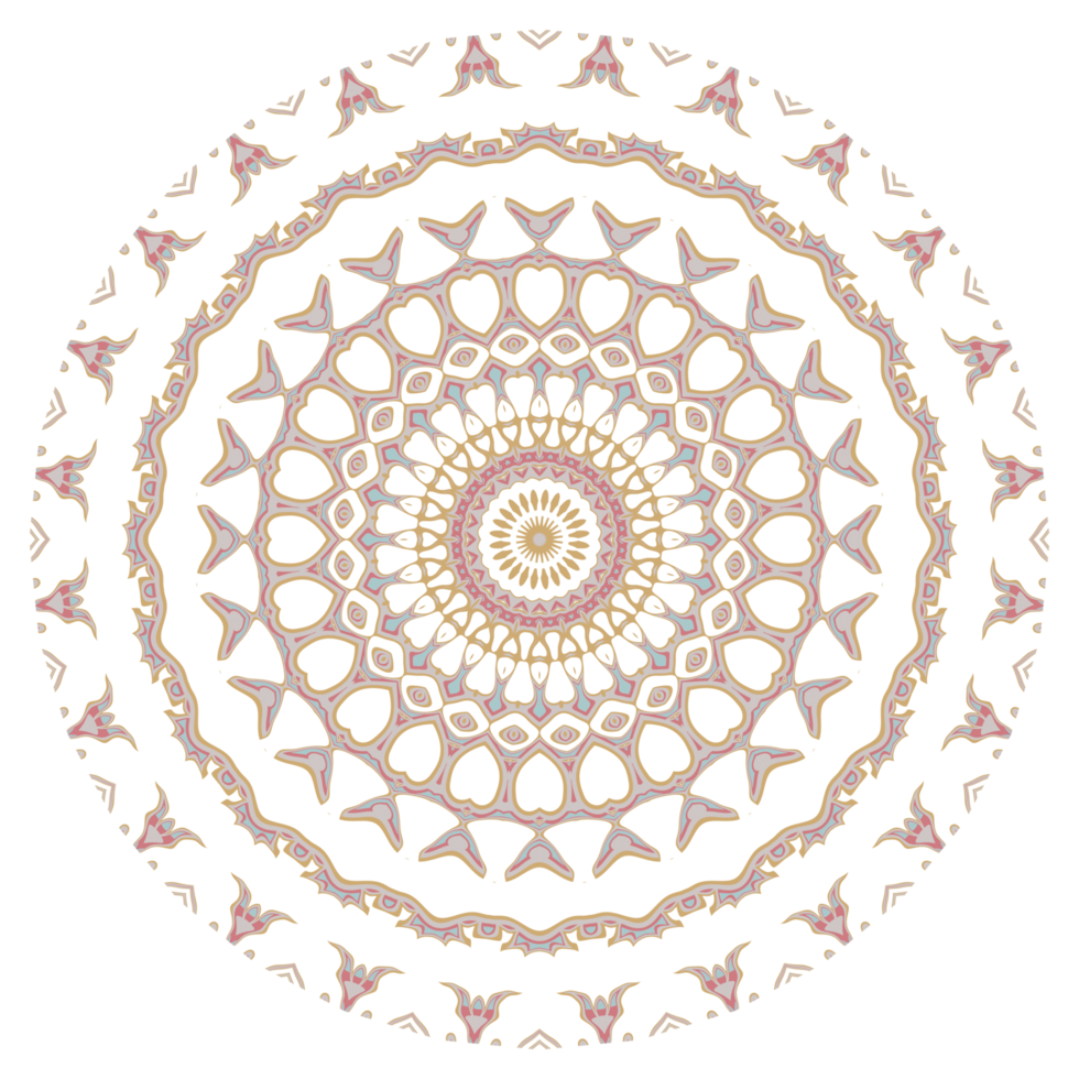 mandala ornement floral abstrait png