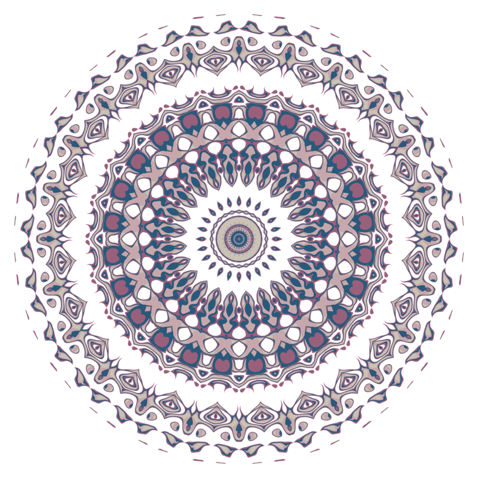 Circle floral pattern png