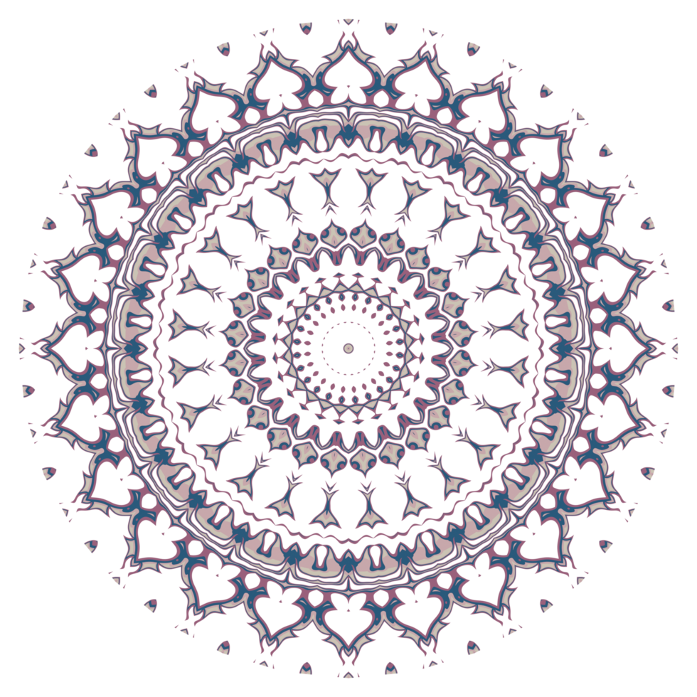 Circle floral pattern png