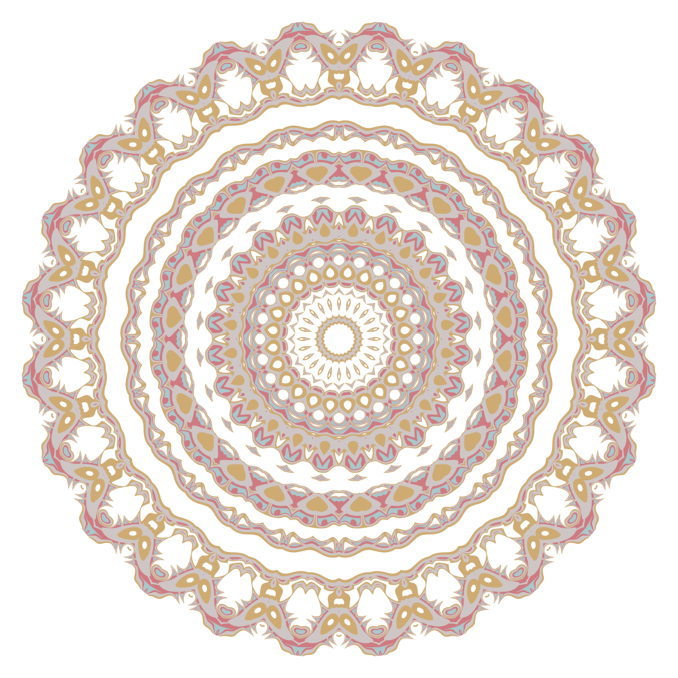 mandala de adorno floral abstracto png